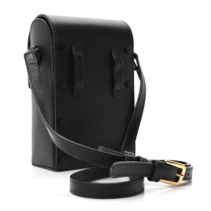 Gucci Dollar Calfskin Vertical Horsebit 1955 Crossbody Bag Black 4 of 17