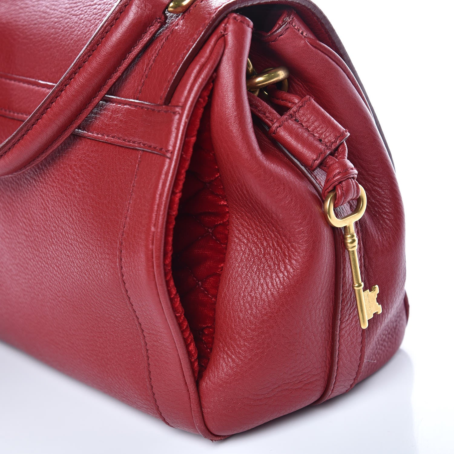 Dolce & Gabbana Calfskin Padlock Shoulder Bag Red 12 of 13