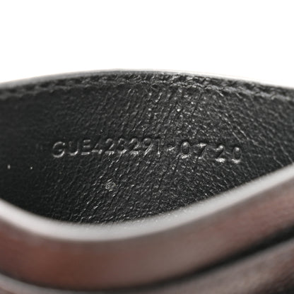 Saint Laurent Grain De Poudre Matelasse Chevron Monochrome Monogram Credit Card Case Black 6 of 8