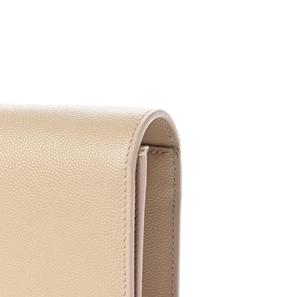 Saint Laurent Grain De Poudre Classic Kate Monogram Clutch Nude Powder 8 of 9