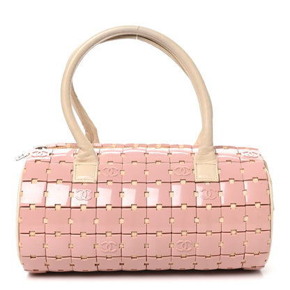 Chanel Lambskin Resin Tile Bowler Pink 1 of 11