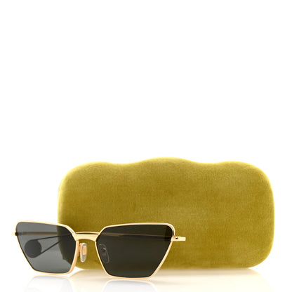 Gucci Rectangular Sunglasses GG0538S Gold Black 9 of 9