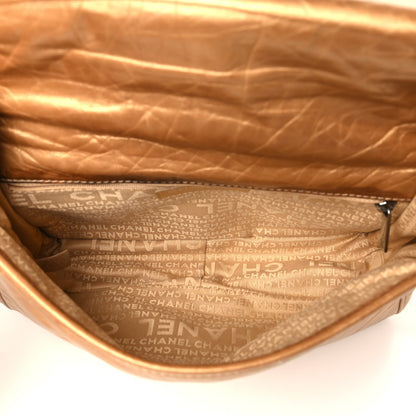 Chanel Aged Calfskin Quilted Vintage Ligne Messenger Flap Gold 5 of 11