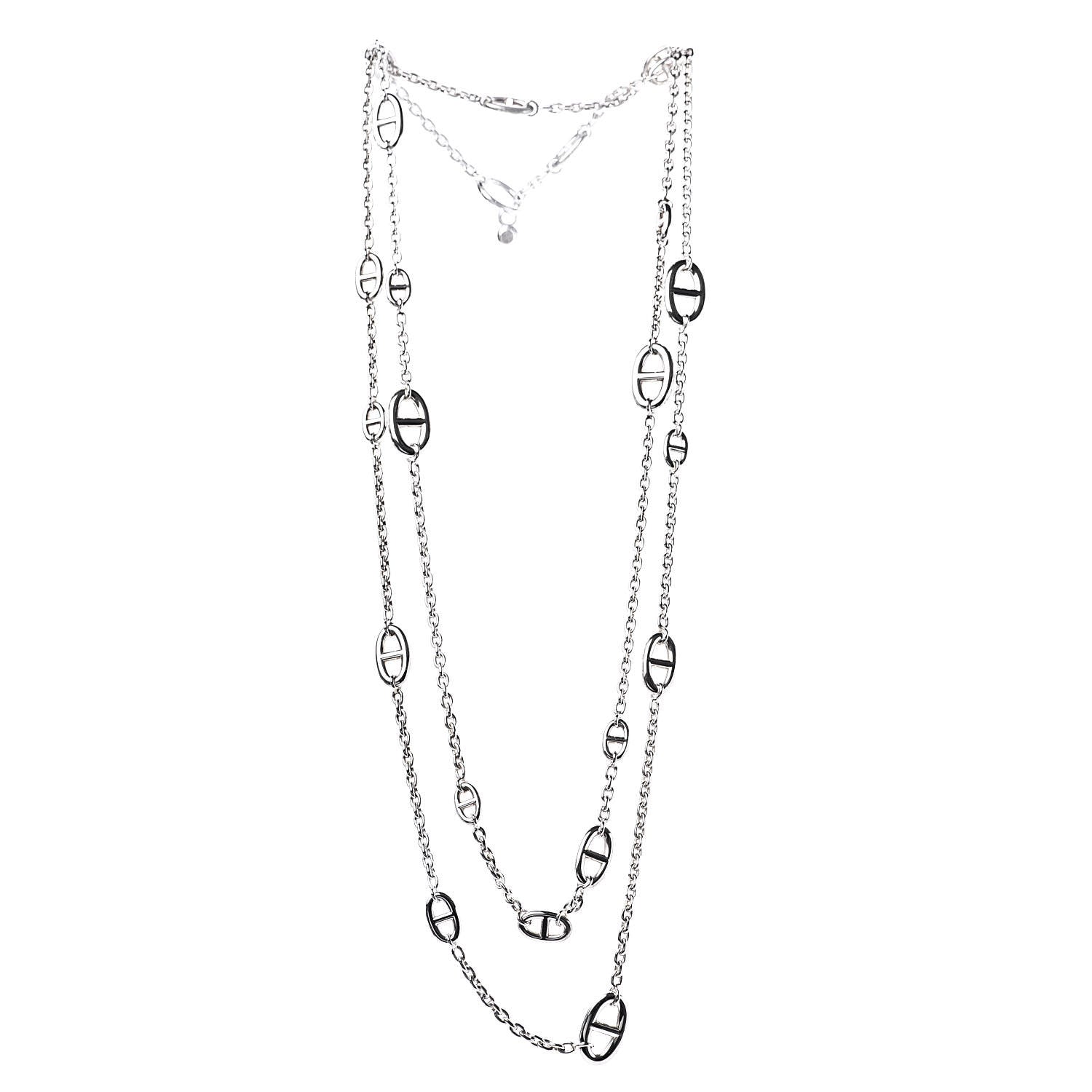Hermes Sterling Silver Farandole Necklace 160 3 of 7