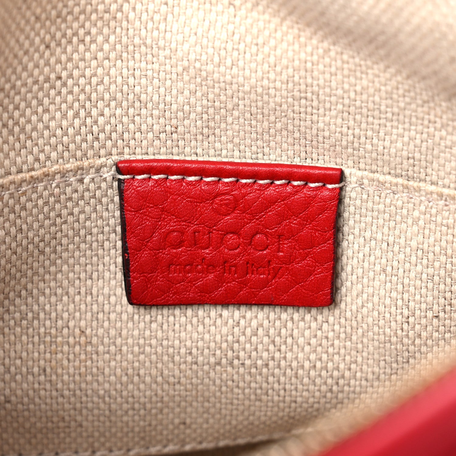 Gucci Pebbled Calfskin Mini Soho Chain Bag Tabasco Red 7 of 12