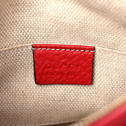 Gucci Pebbled Calfskin Mini Soho Chain Bag Tabasco Red 7 of 12