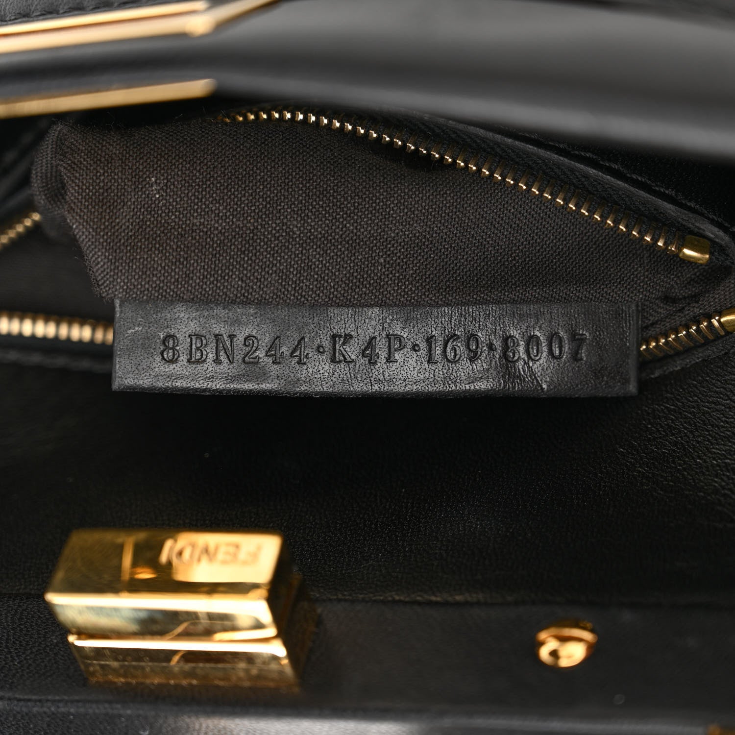 Fendi Nappa Mini Peekaboo Iconic Satchel Black 8 of 11