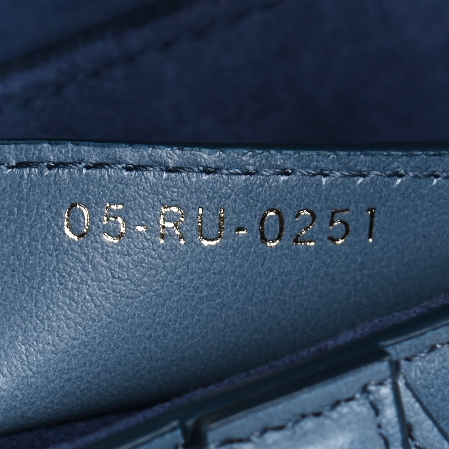 Calfskin Gradient Saddle Bag Indigo Blue