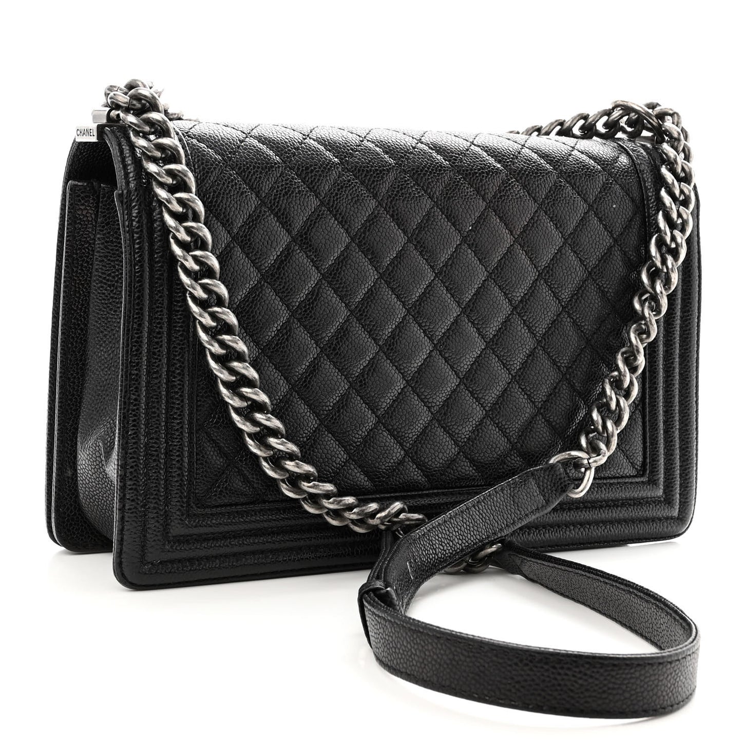 Caviar Quilted New Medium Boy Flap Black