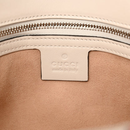 Gucci Calfskin Matelasse Diagonal GG Apple Small GG Marmont Shoulder Bag Ivory 6 of 12