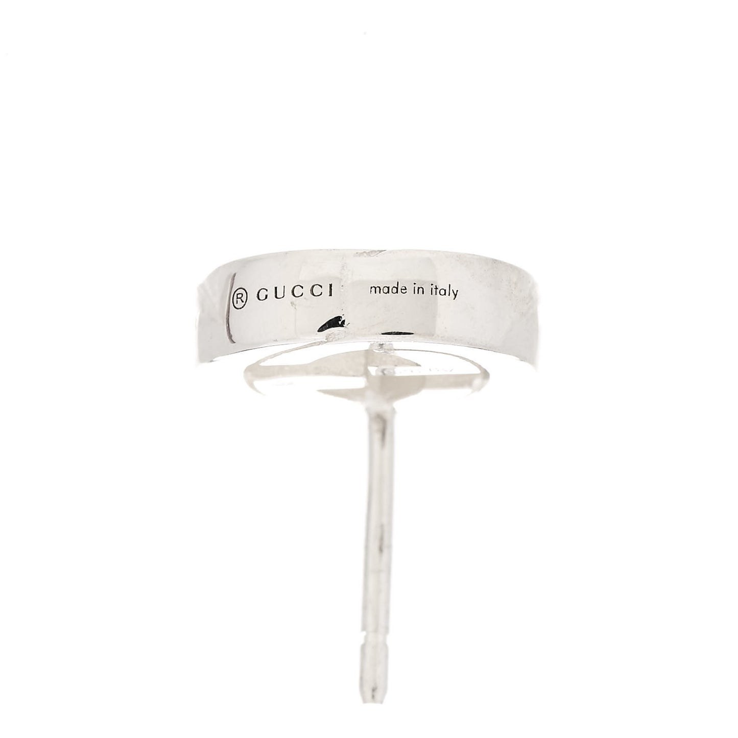 Sterling Silver Interlocking GG Stud Earrings