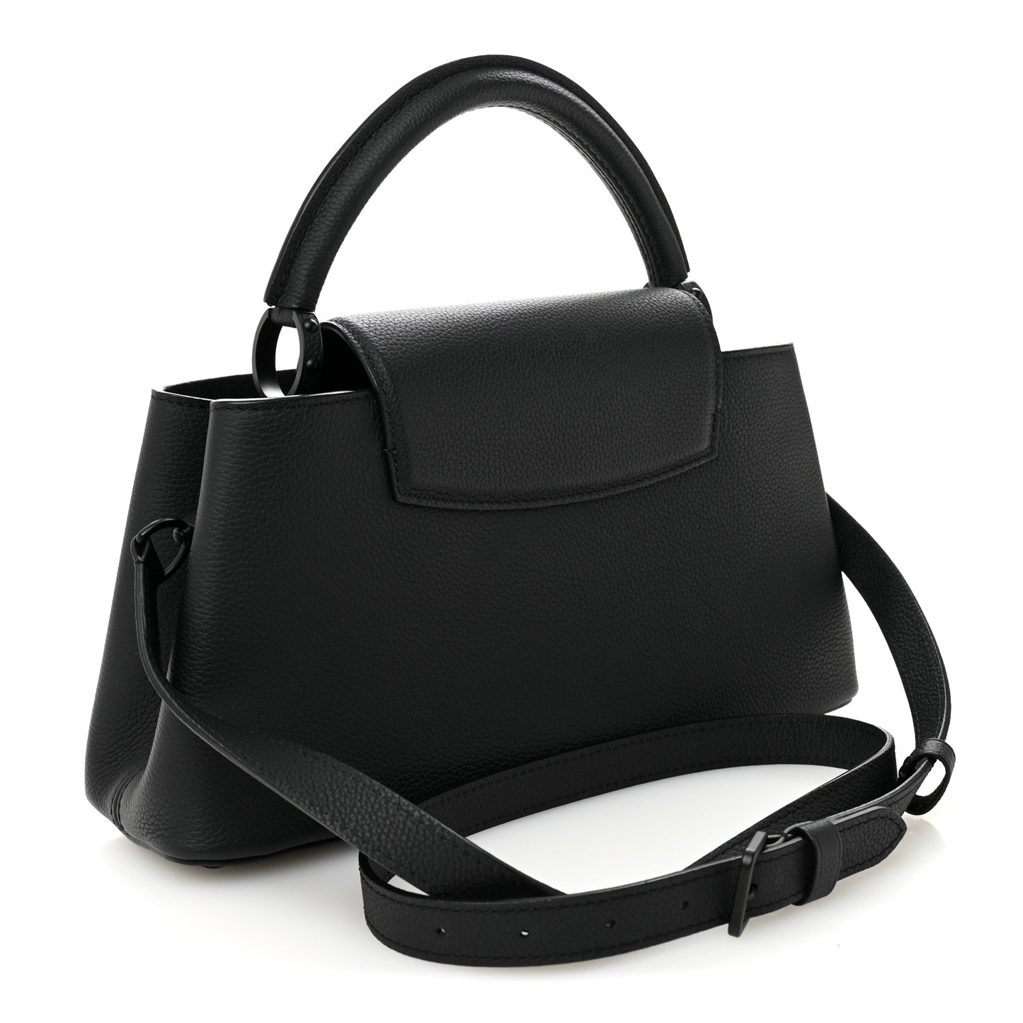 Taurillon Capucines East West MM Matte Black