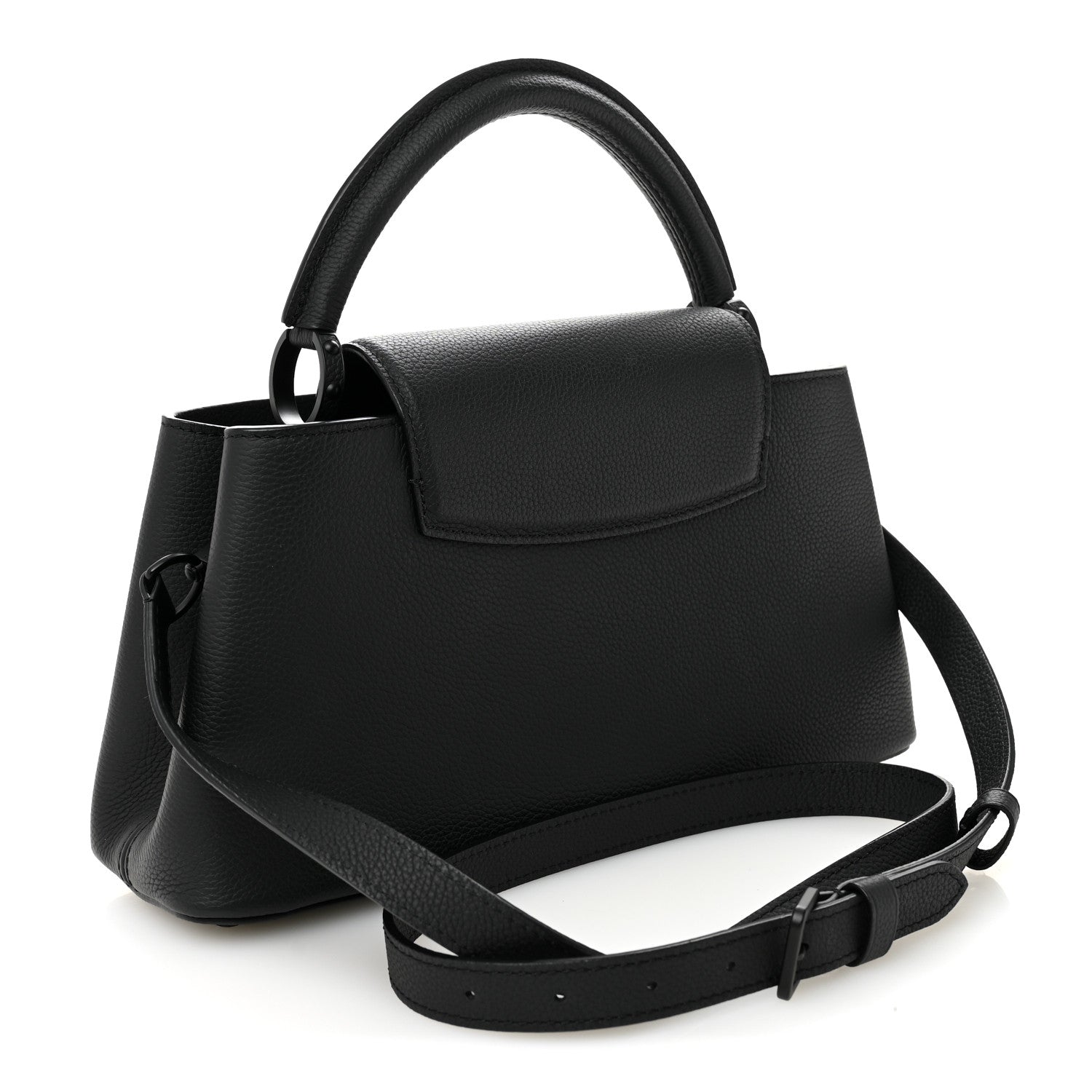 Louis Vuitton Taurillon Capucines East West MM Matte Black 3 of 10