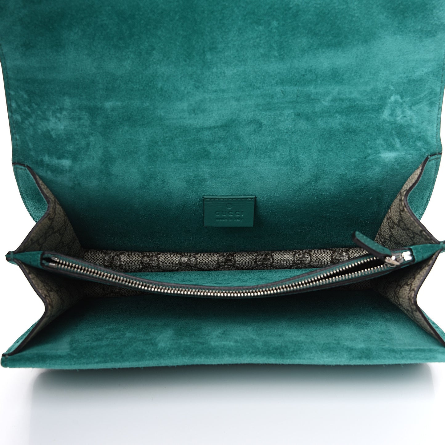 GG Supreme Monogram Willow Hill Embroidered Small Dionysus Shoulder Bag Emerald