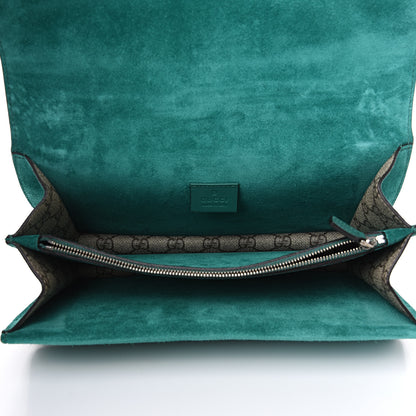 Gucci GG Supreme Monogram Willow Hill Embroidered Small Dionysus Shoulder Bag Emerald 4 of 12