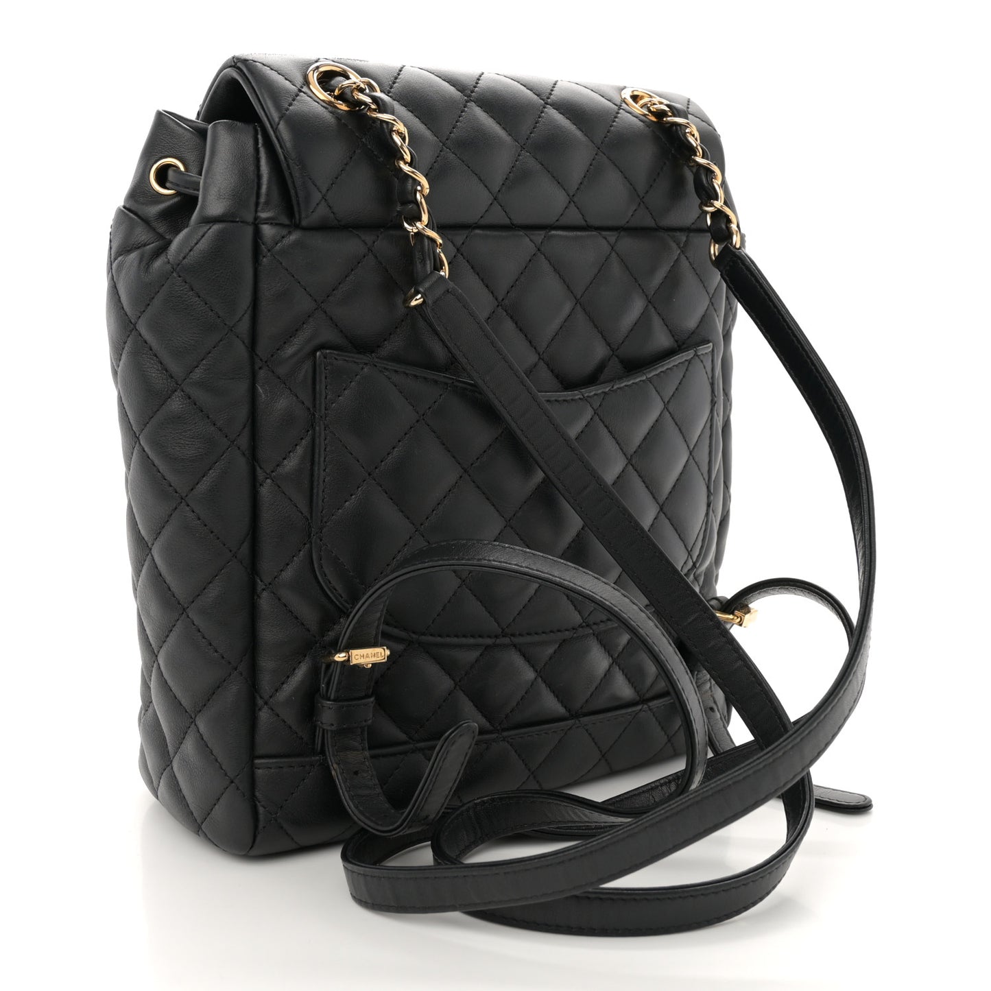 Calfskin Quilted Small Urban Spirit Backpack Black
