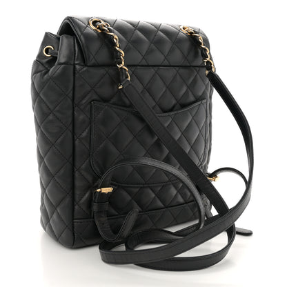 Chanel Calfskin Quilted Small Urban Spirit Backpack Black 3 of 11