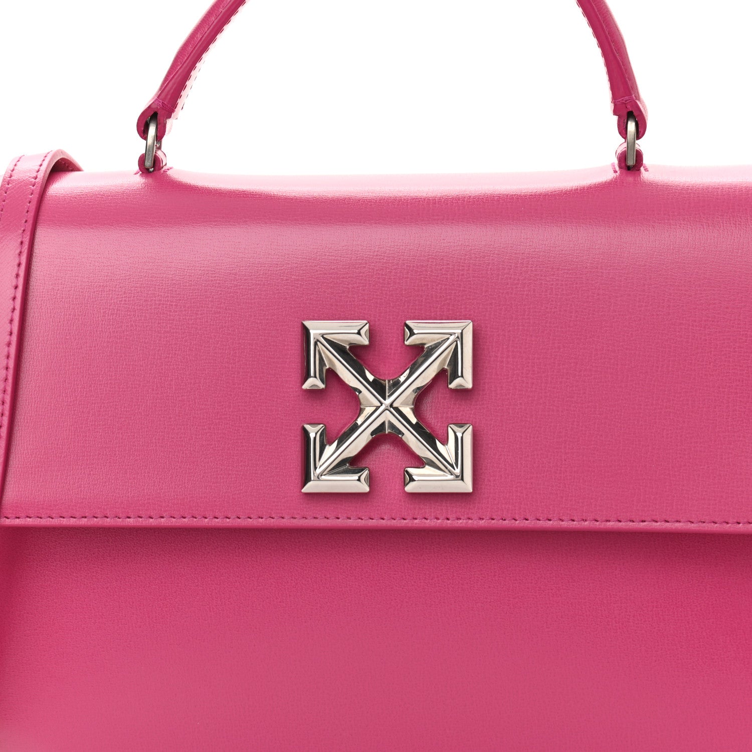 Off-White Calfskin 2.8 Jitney Bag Fuchsia 7 of 9