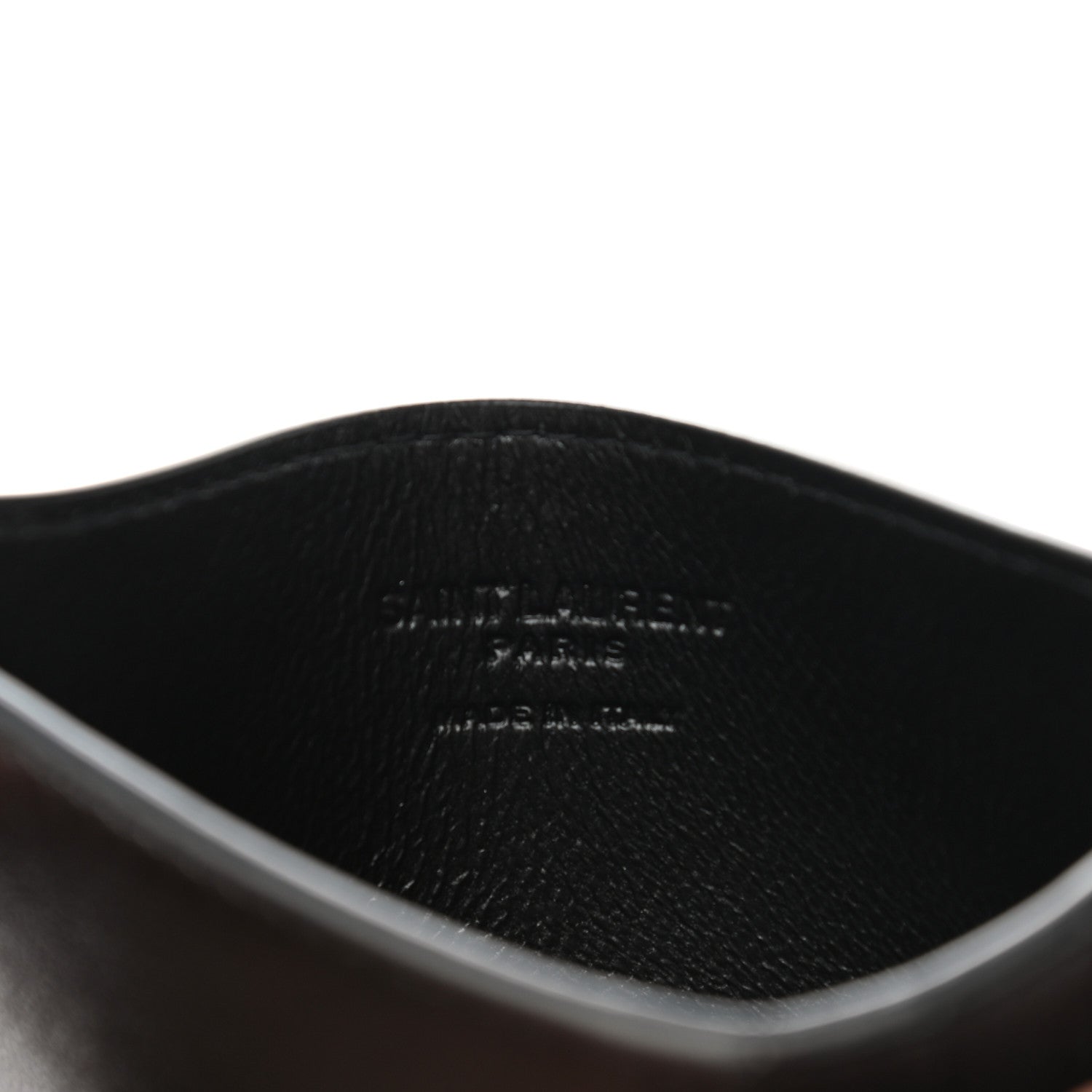 Saint Laurent Calfskin 5 Fragments Card Holder Black 6 of 7