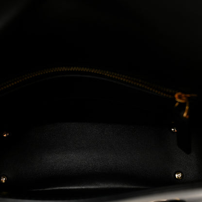 Valentino Garavani Smooth Calfskin Vlogo Chain Shoulder Bag Black 5 of 10