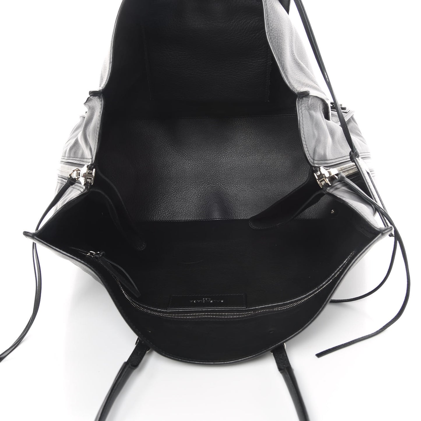 Supple Calfskin Papier A4 Zip Around Tote Black