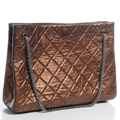 Chanel Aged Calfskin Reissue 2.55 Tote Bronze 3 of 7