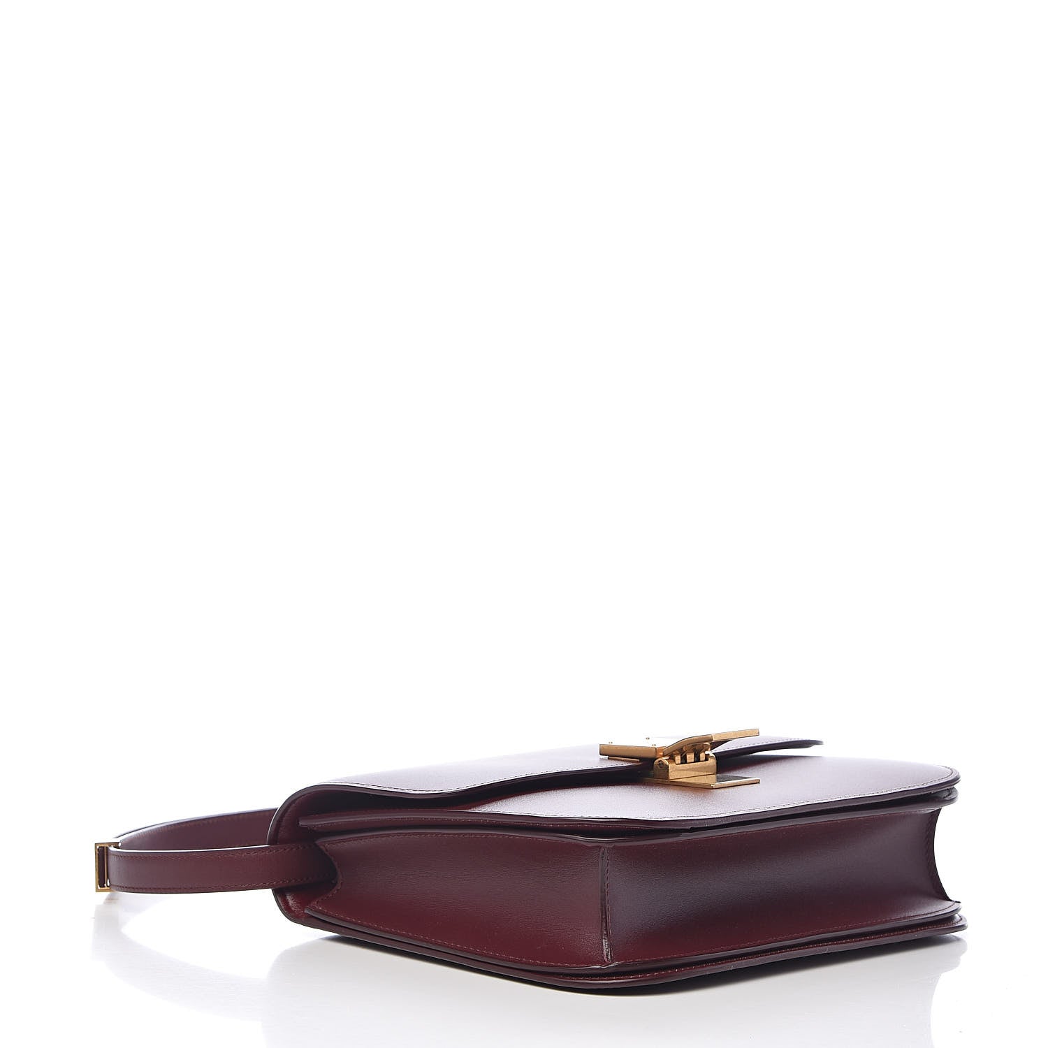 Celine Box Calfskin Medium Classic Box Flap Bag Burgundy 4 of 12