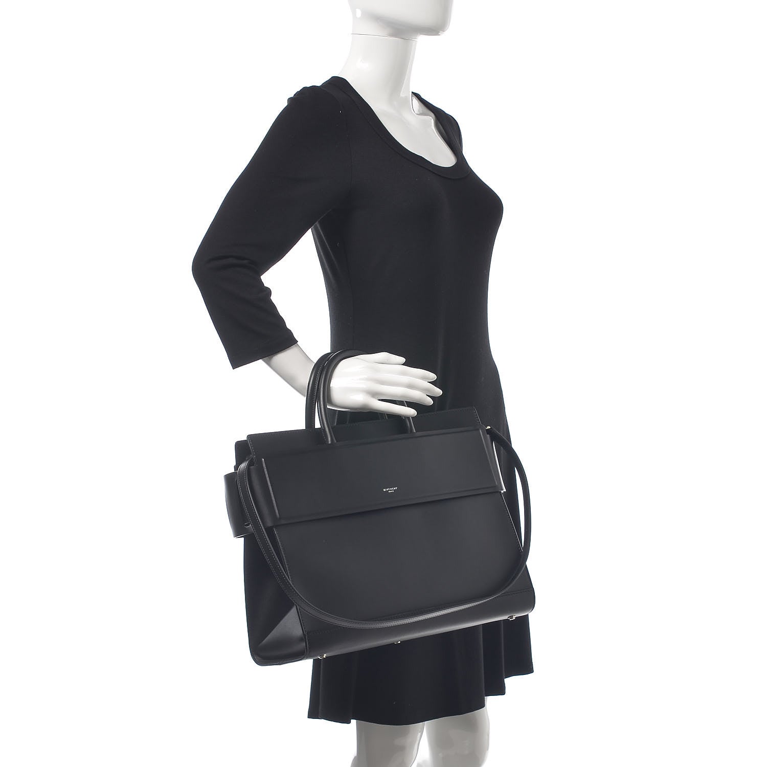 Givenchy Smooth Calfskin Medium Horizon Satchel Black 2 of 7