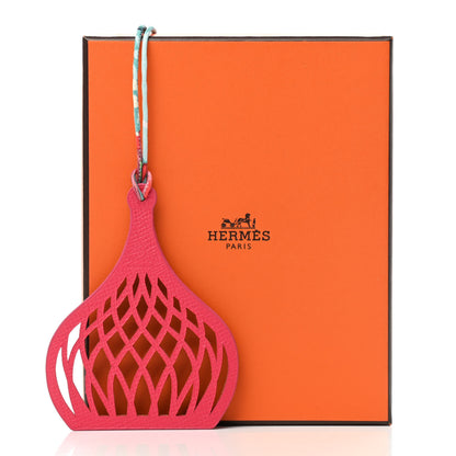 Hermes Epsom Petit H Dome Bag Charm Rose Mexico Brique 4 of 4