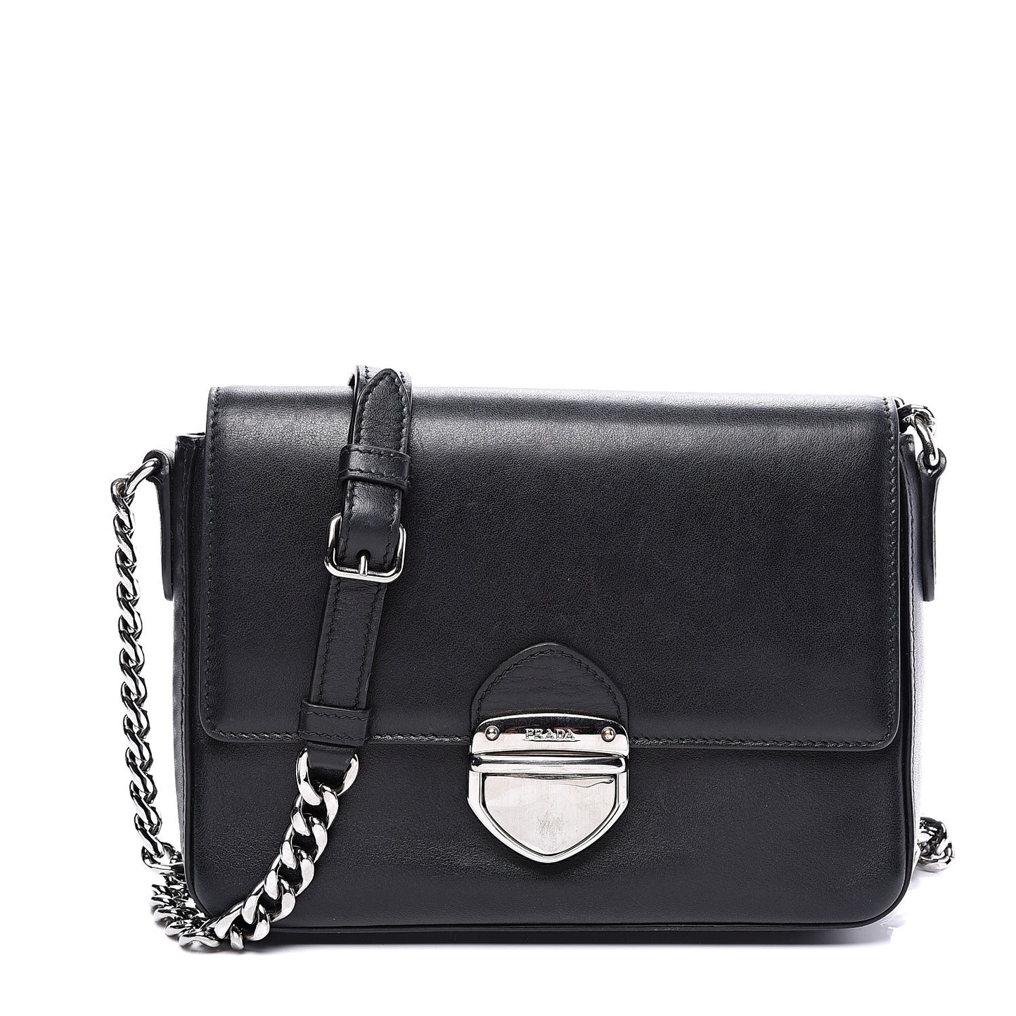 Soft Calfskin Chain Flap Black