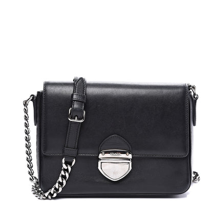 Prada Soft Calfskin Chain Flap Black 1 of 9