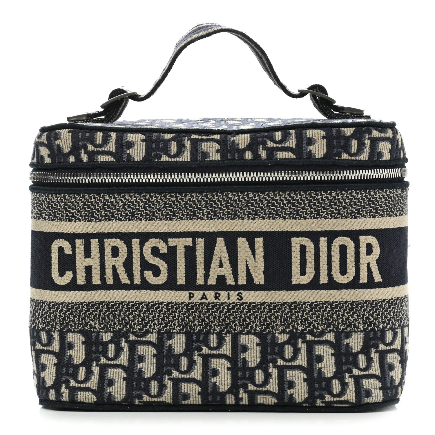 Christian Dior Oblique Diortravel Vanity Case Blue 1 of 12