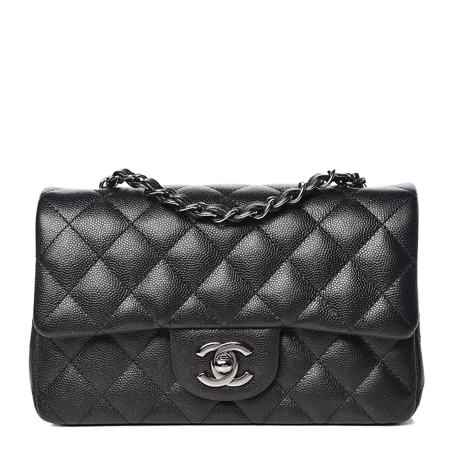 Chanel Iridescent Caviar Quilted Mini Rectangular Flap Black 1 of 10