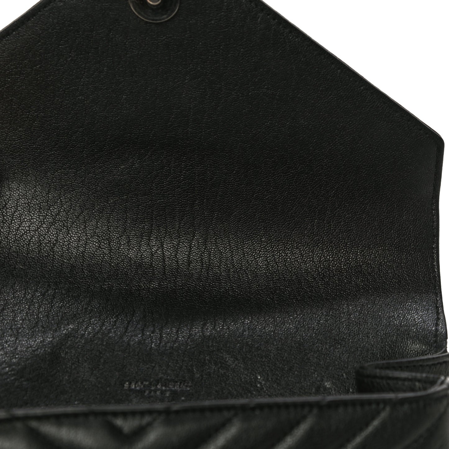Sheepskin Matelasse Chevron Monogram Medium College Bag Black