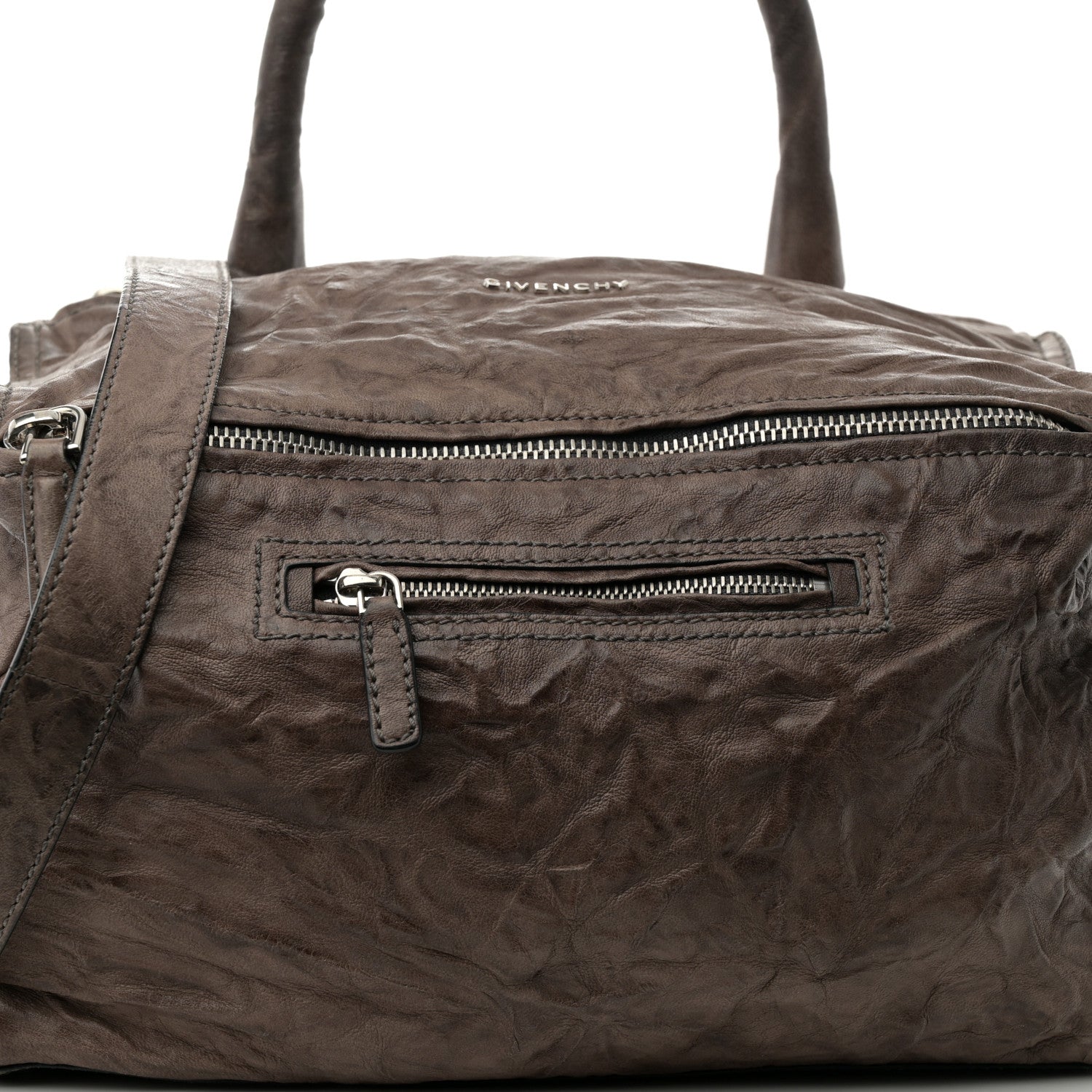 Givenchy Tumbled Sheepskin Medium Pandora Charcoal 8 of 13