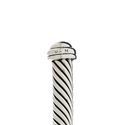David Yurman Sterling Silver 18K Yellow Gold 4mm Station Cable Bracelet 3 of 3