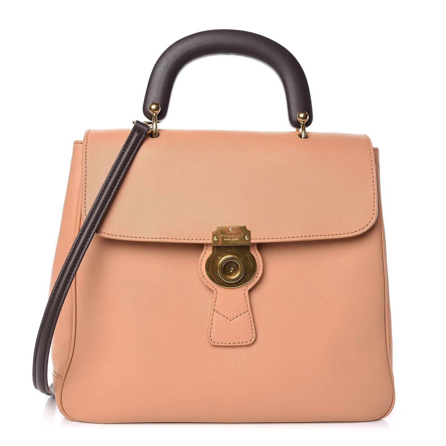 Trench Calfskin Large DK88 Top Handle Bag Pale Clementine