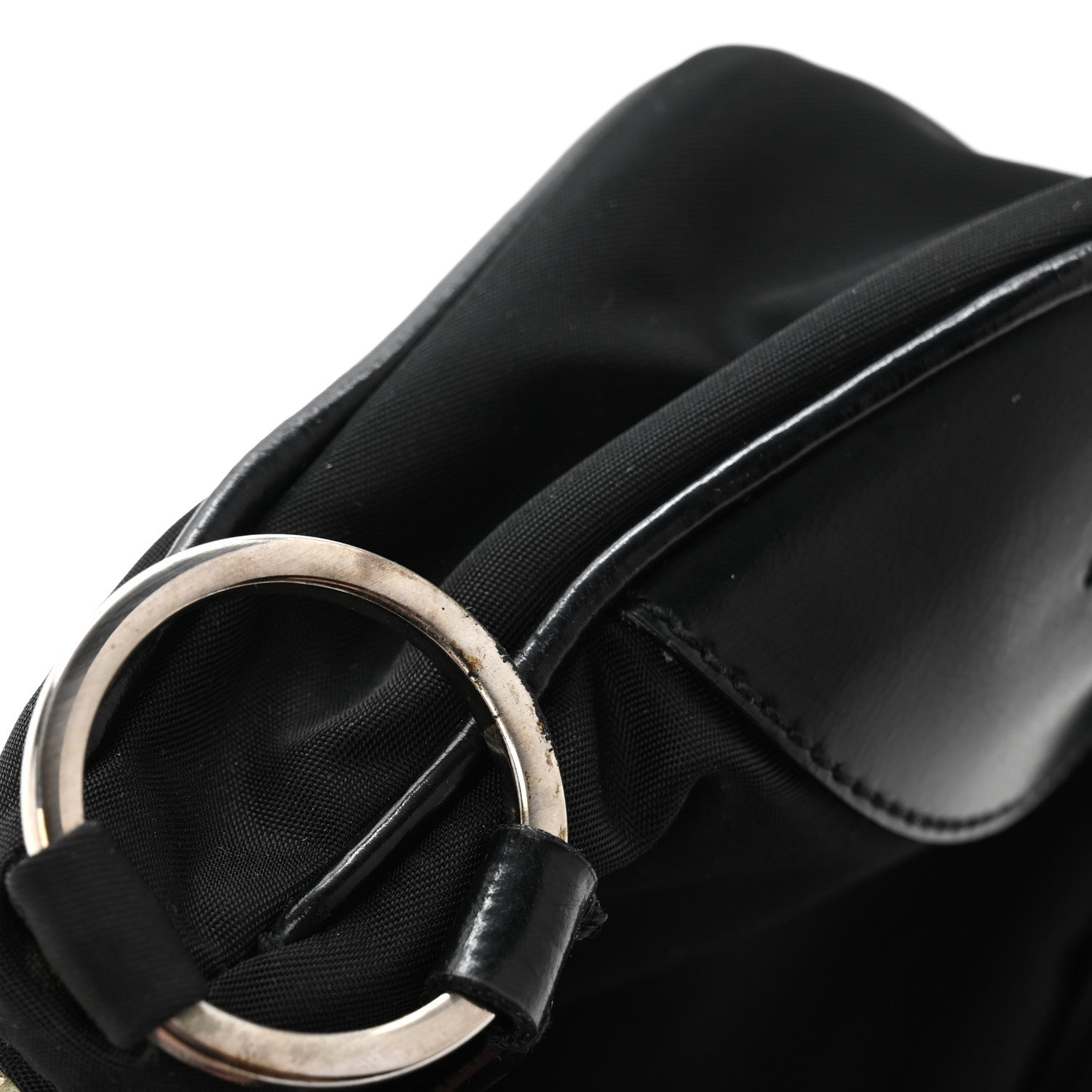Prada Tessuto Nylon Soft Calf Shoulder Bag Black Black 11 of 13