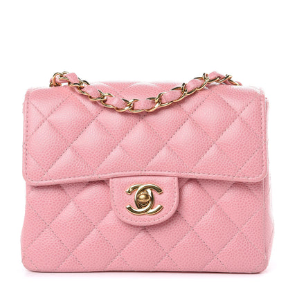 Chanel Caviar Quilted Mini Square Flap Pink 1 of 10