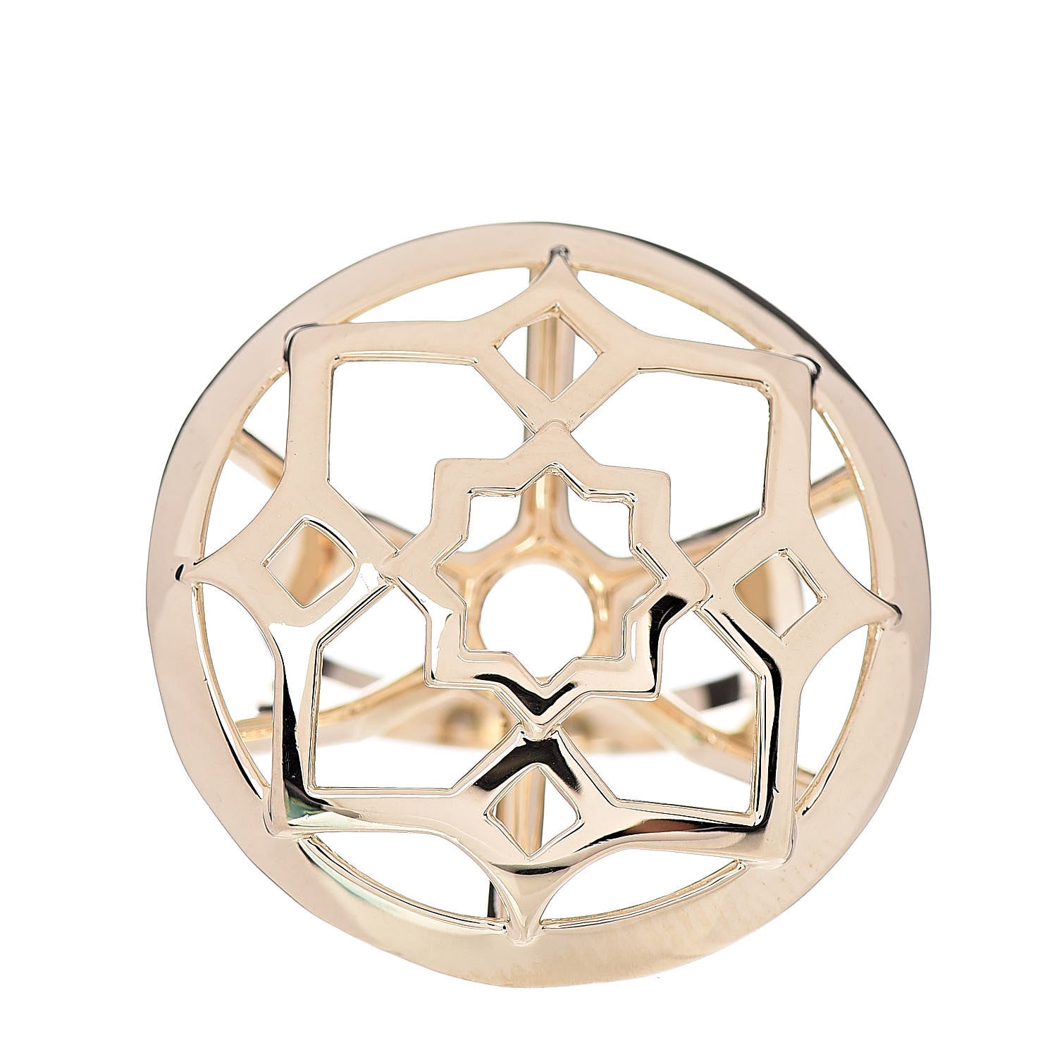 Tiffany 18K Yellow Gold Paloma Picasso Zellige Medallion Ring 49 5 1 of 7