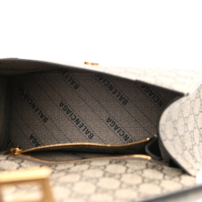 Balenciaga X GUCCI GG Supreme Monogram Small Hourglass Top Handle Bag Beige Ebony 5 of 9