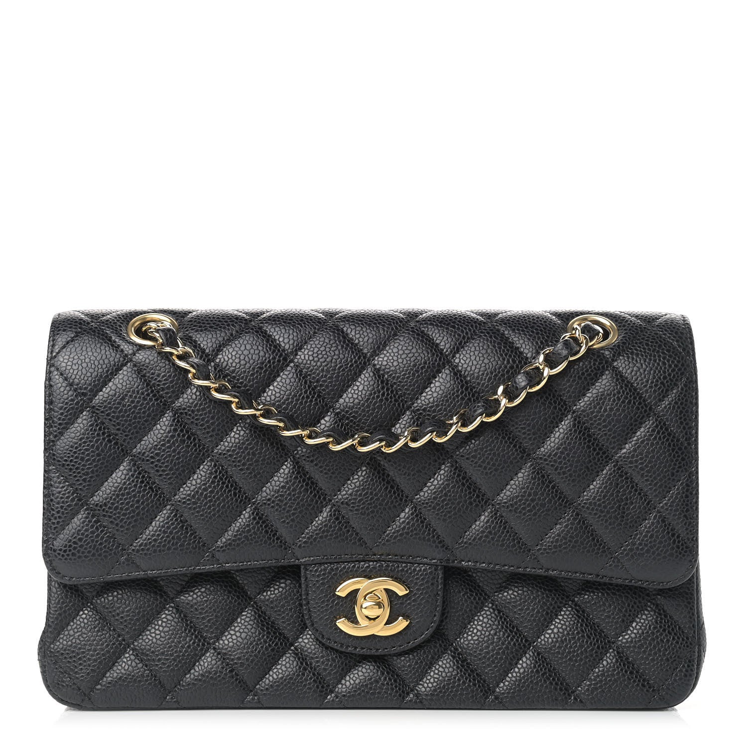 Chanel Caviar Quilted Medium Double Flap Black 1 of 13