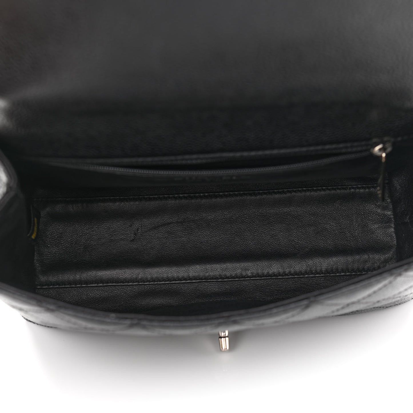 Caviar Quilted Medium Kelly Flap Bag Black