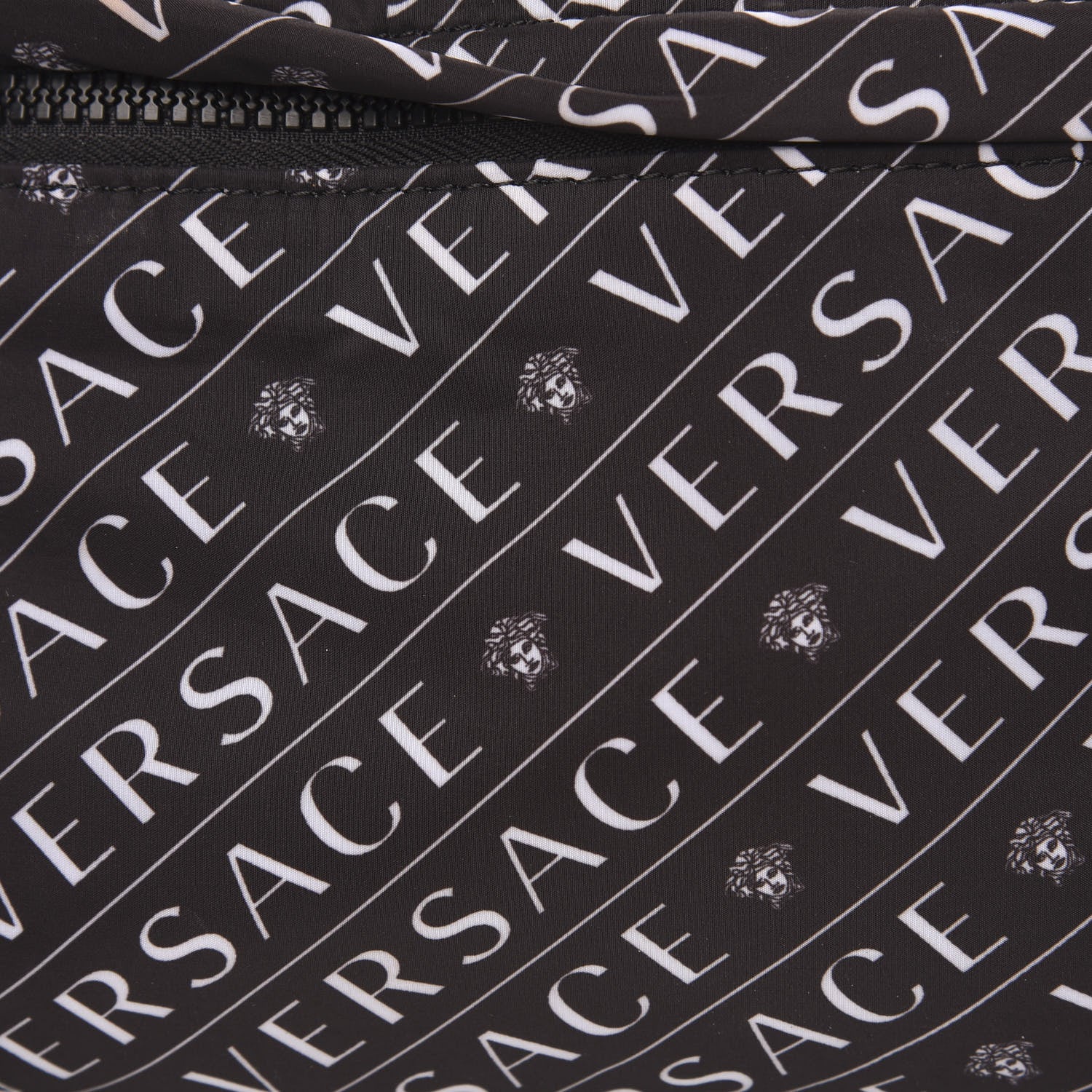 Versace Nylon Logo Belt Bag Black White 8 of 8
