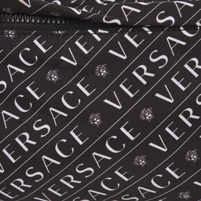 Versace Nylon Logo Belt Bag Black White 8 of 8
