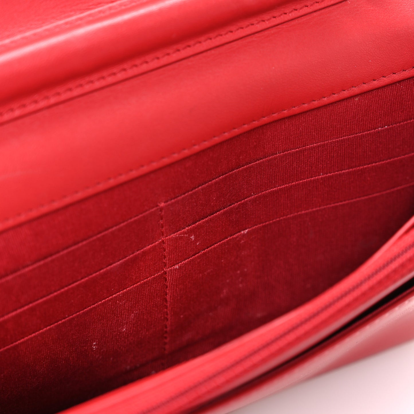 Caviar Quilted Boy Wallet On Chain WOC Red