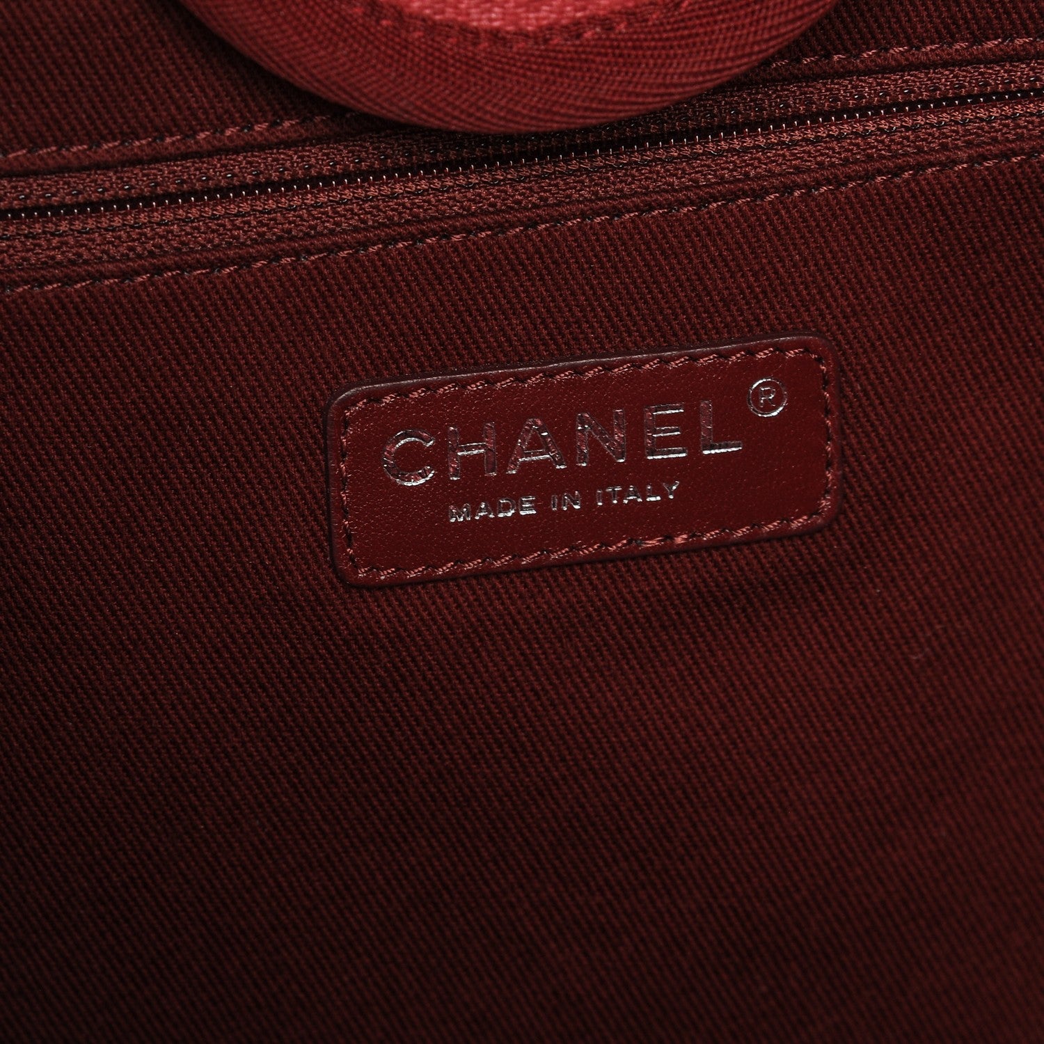 Chanel Canvas Large Deauville Tote Red 6 of 7