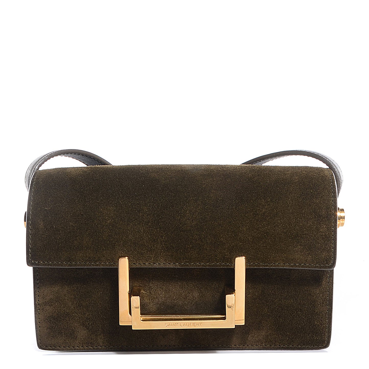 Suede Small Lulu Crossbody Bag Kaki