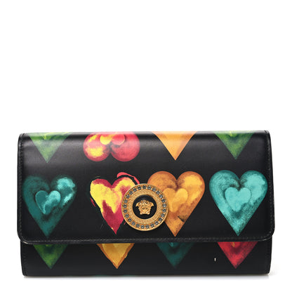 Versace Calfskin Rebellious Hearts Evening Bag Black 1 of 8