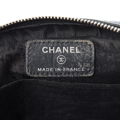 Chanel Distressed Calfskin Cambon Cosmetic Case Black 6 of 17